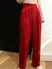 Middle Waist Pleated Tapered Pants Pants