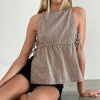 Milkmaid Side Tie Crop Top