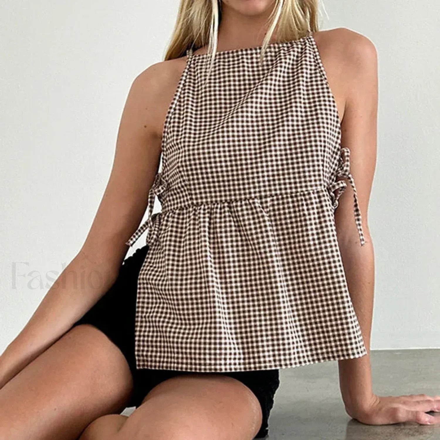 Milkmaid Side Tie Crop Top