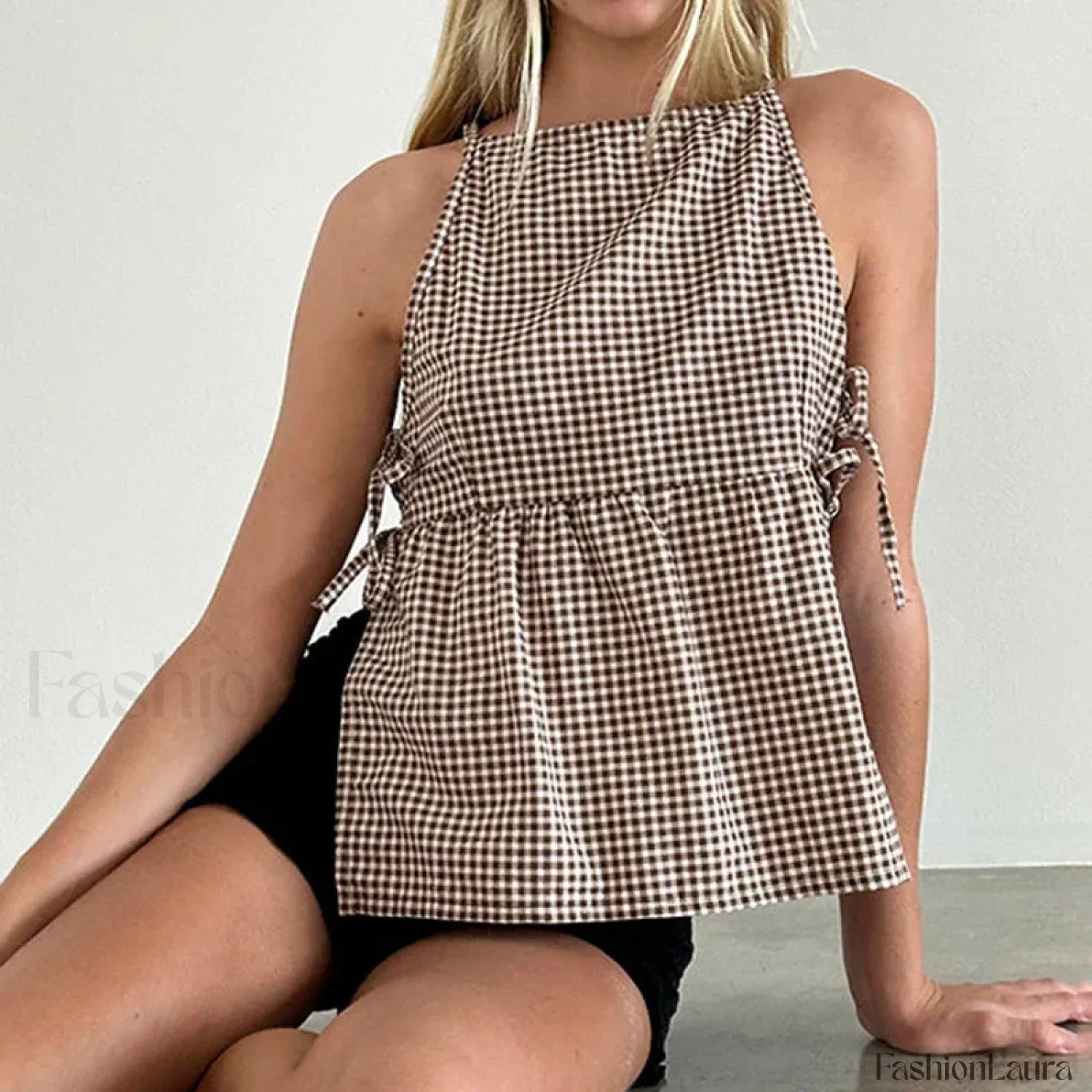 Milkmaid Side Tie Crop Top