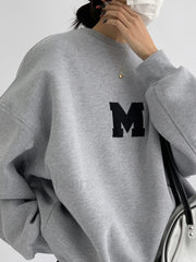 Minimalism Charming Oversized Sweatshirt Sweatshirts