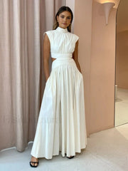 Mock Neck Cut Out Long Dress Dresses