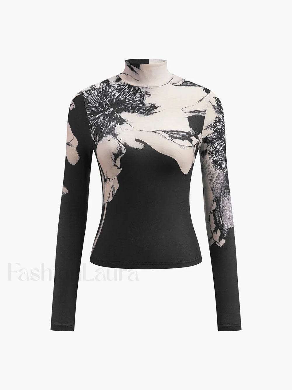 Mock Neck Tye Dye Printed Shirt T Shirts