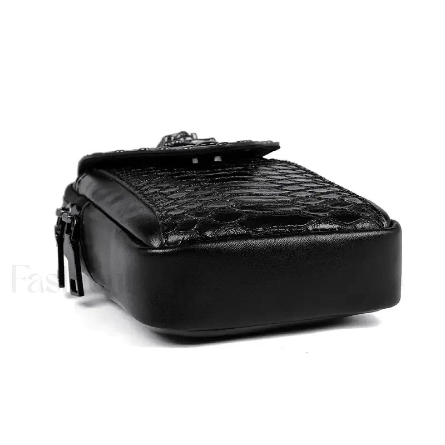 Motorcycle Skull Snake Pattern Ladies Punk Outdoor Travel Lipstick Mobile Phone Bag Black