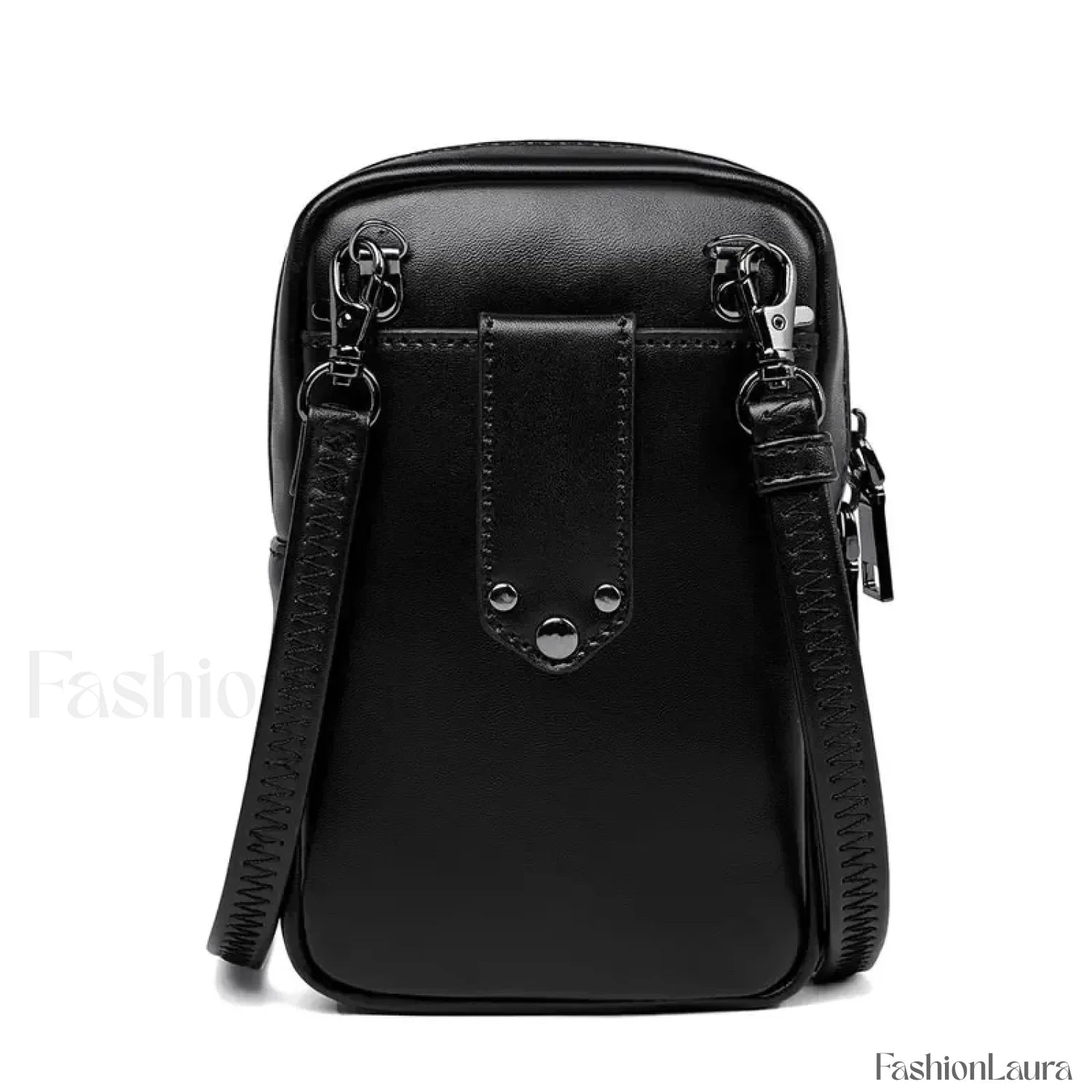 Motorcycle Skull Snake Pattern Ladies Punk Outdoor Travel Lipstick Mobile Phone Bag Black