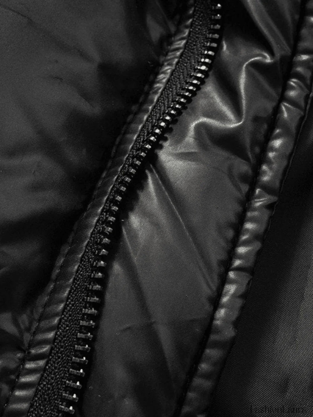 Muffler Scarf Detail Black Puffer Jacket Jackets