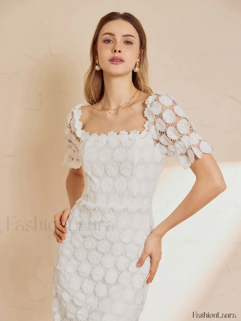 Multi Floral Graceful Midi Dress Dresses