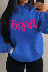 Multicolor Streetwear Pocket Hoodie Blue / S