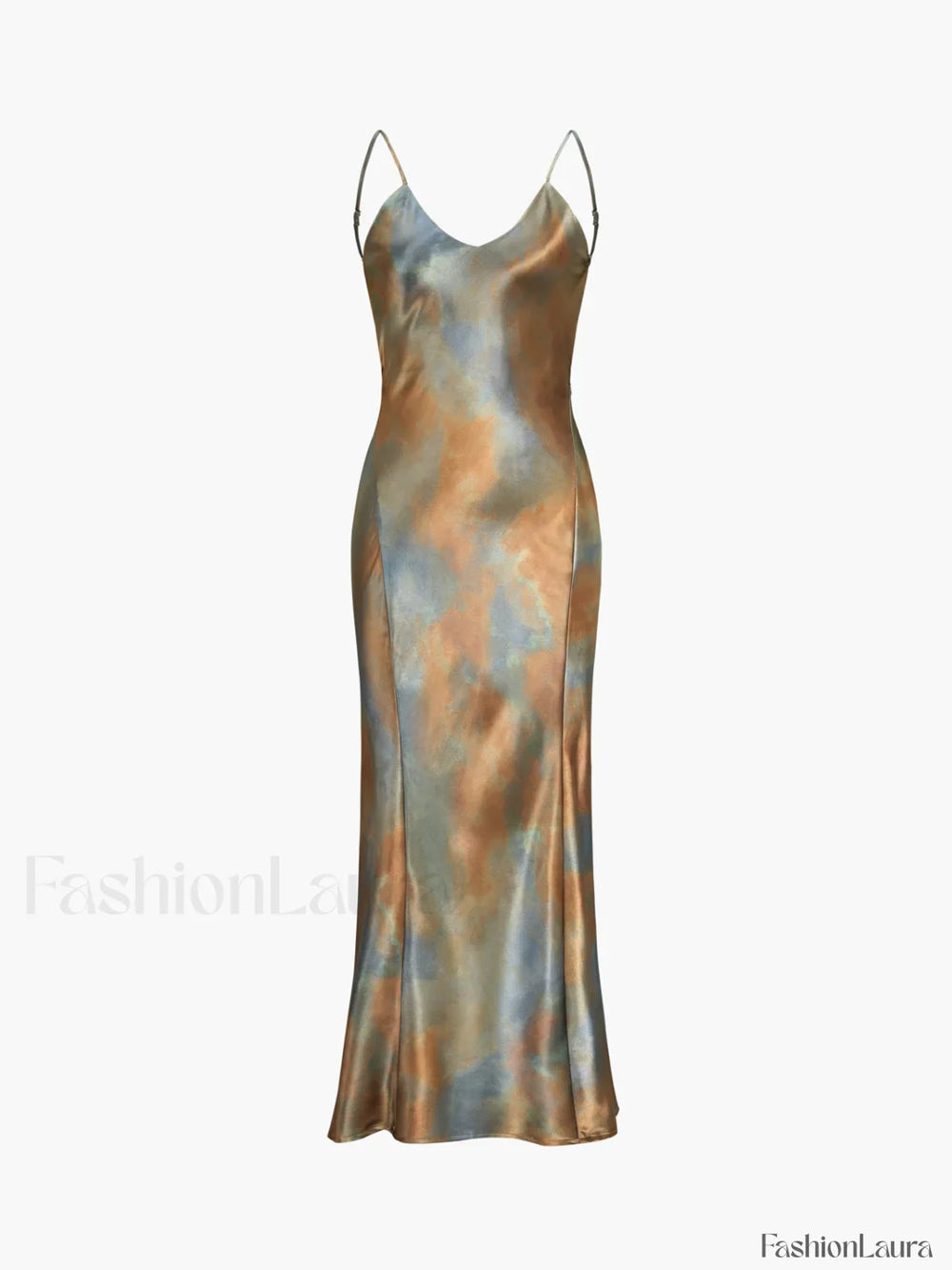 Neptune Satin Open Back Long Dress Dresses