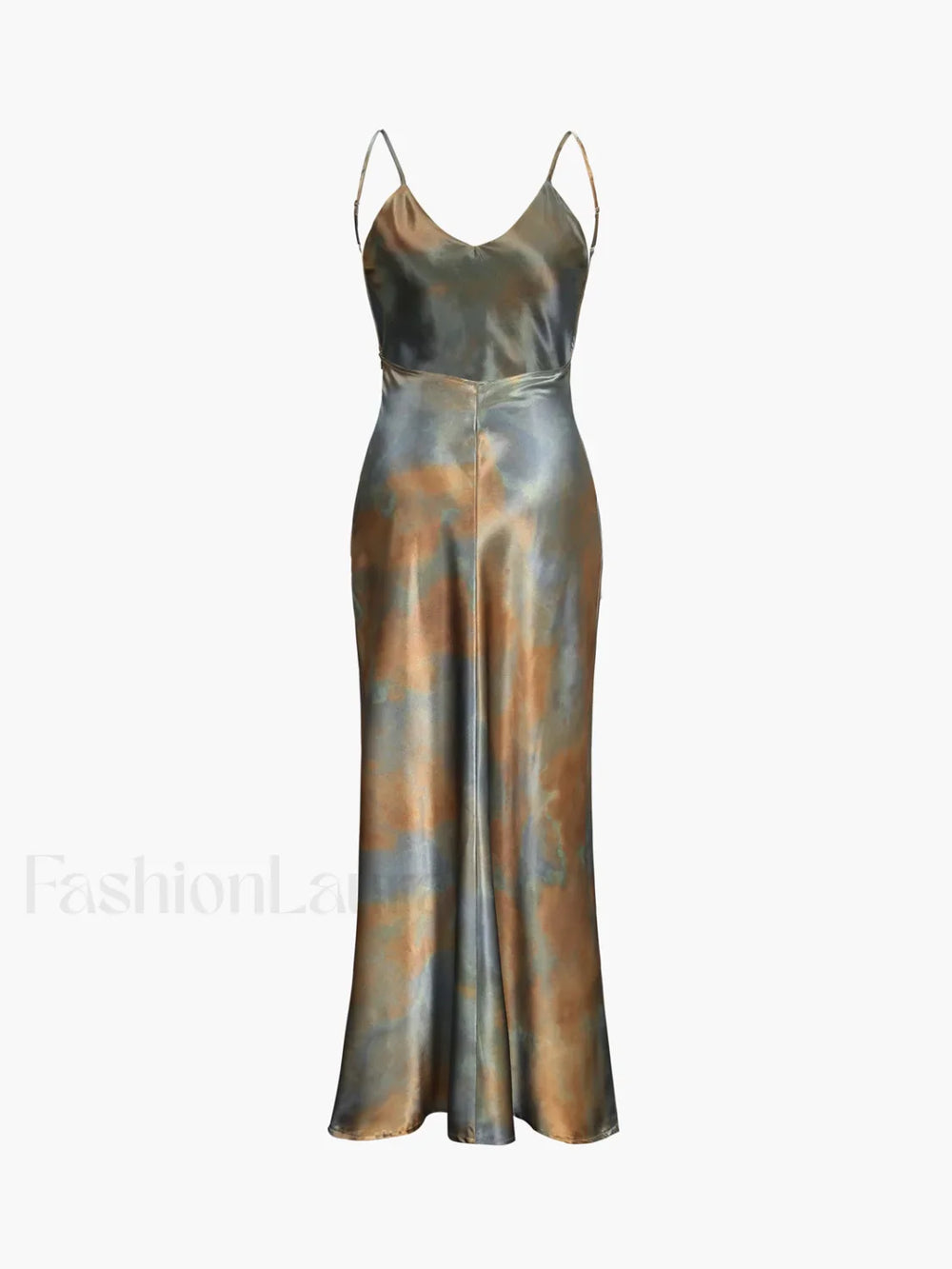 Neptune Satin Open Back Long Dress Dresses