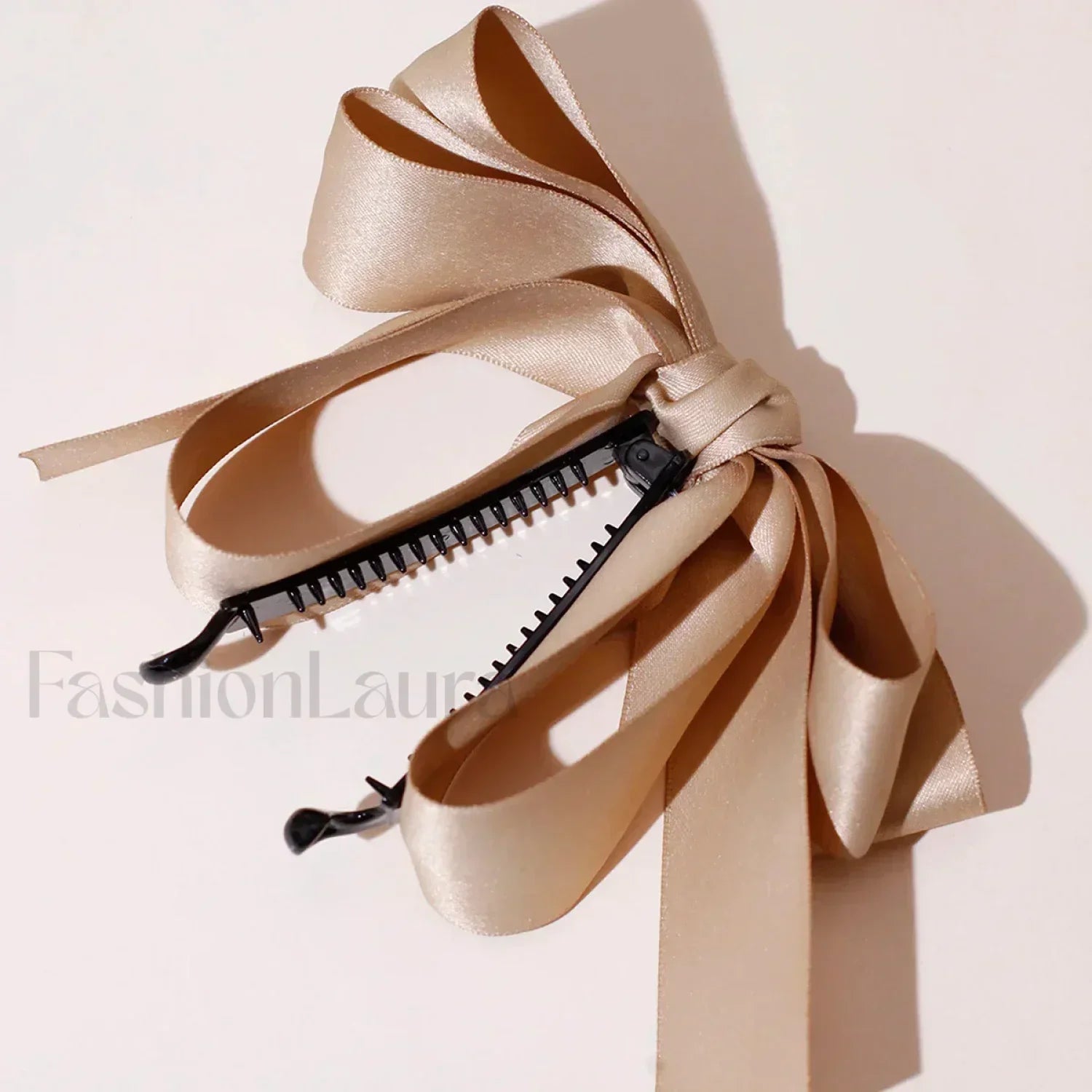 New Banana Clip Double Layer Horsetail Christmas Hair Accessory Khaki