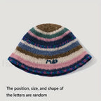 New Knitted Fisherman Autumn Winter Warm Retro Striped Basin Hat
