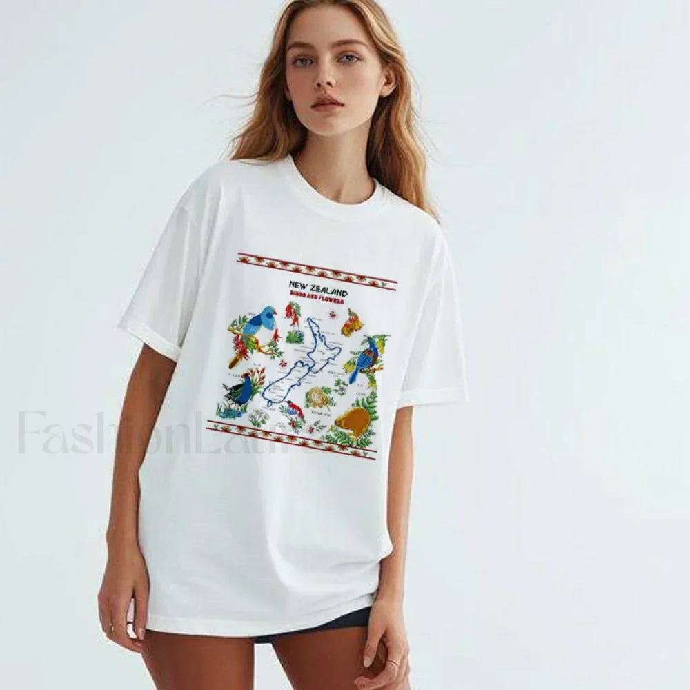 New Zealand Cartoon Summer Loose Casual T Shirt