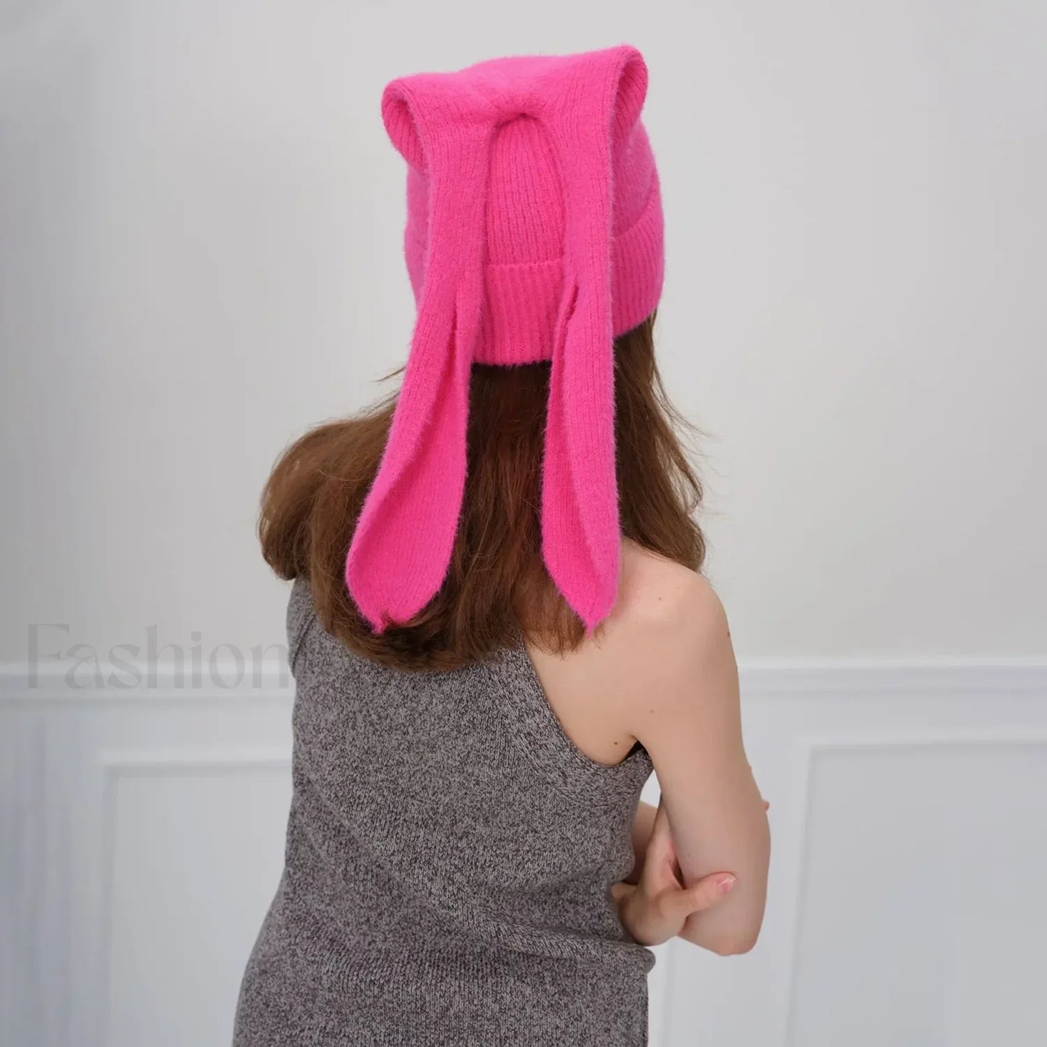 Novelty Cute Rabbit Ears Autumn Winter Skullies Beanies Hat