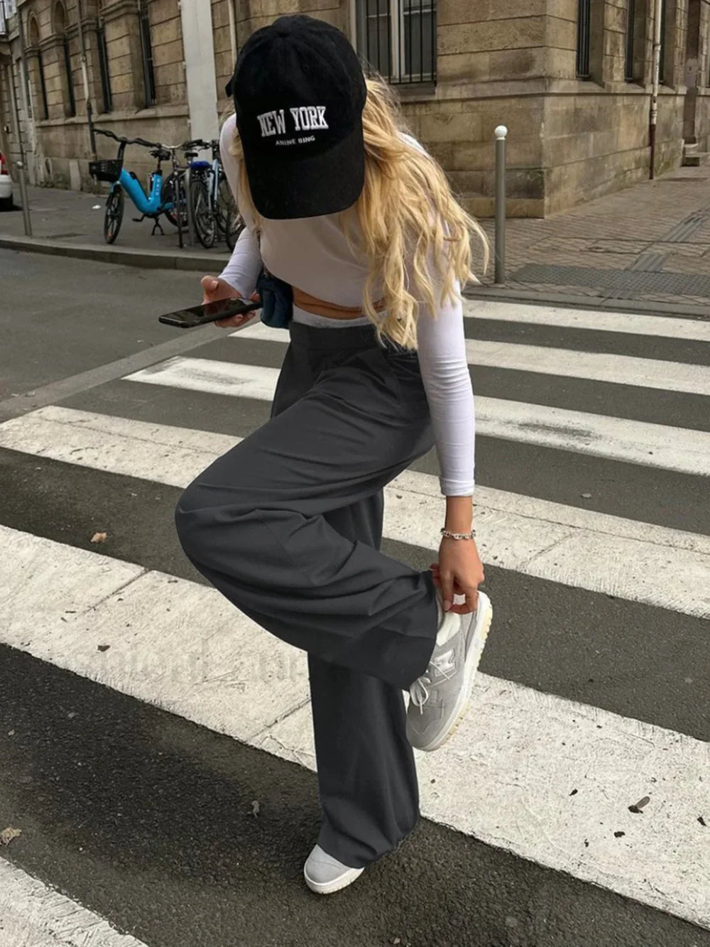 Off Duty Reversible Trendy Waistband Wide Leg Pants Pants