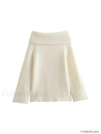 Off Shoulder Christmas Sweater for Women white / S Sweaters L