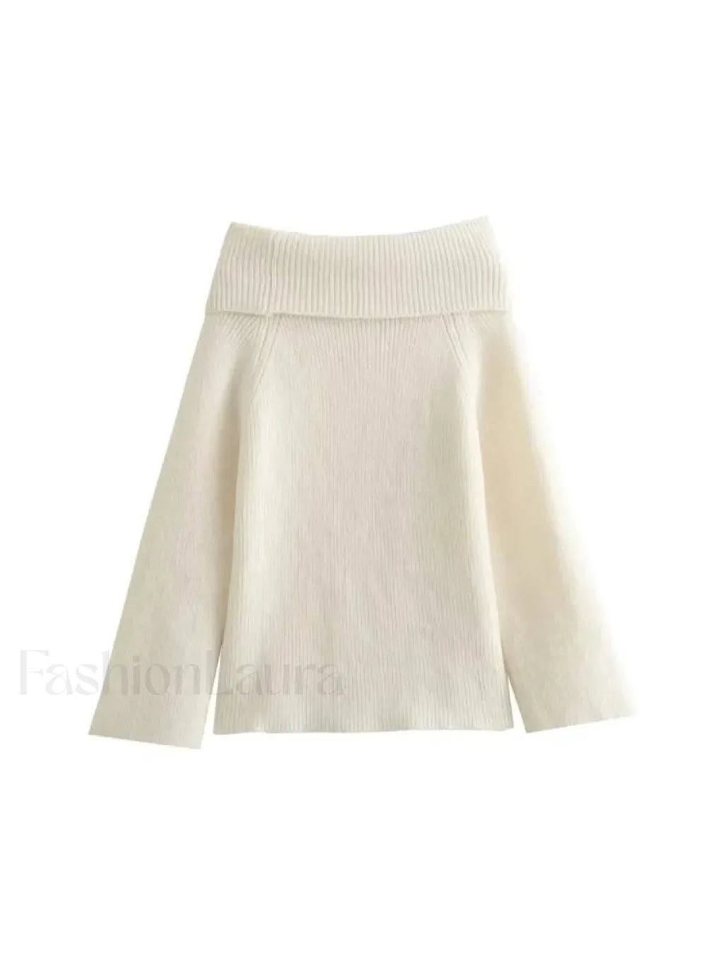 Off Shoulder Christmas Sweater for Women white / S Sweaters L