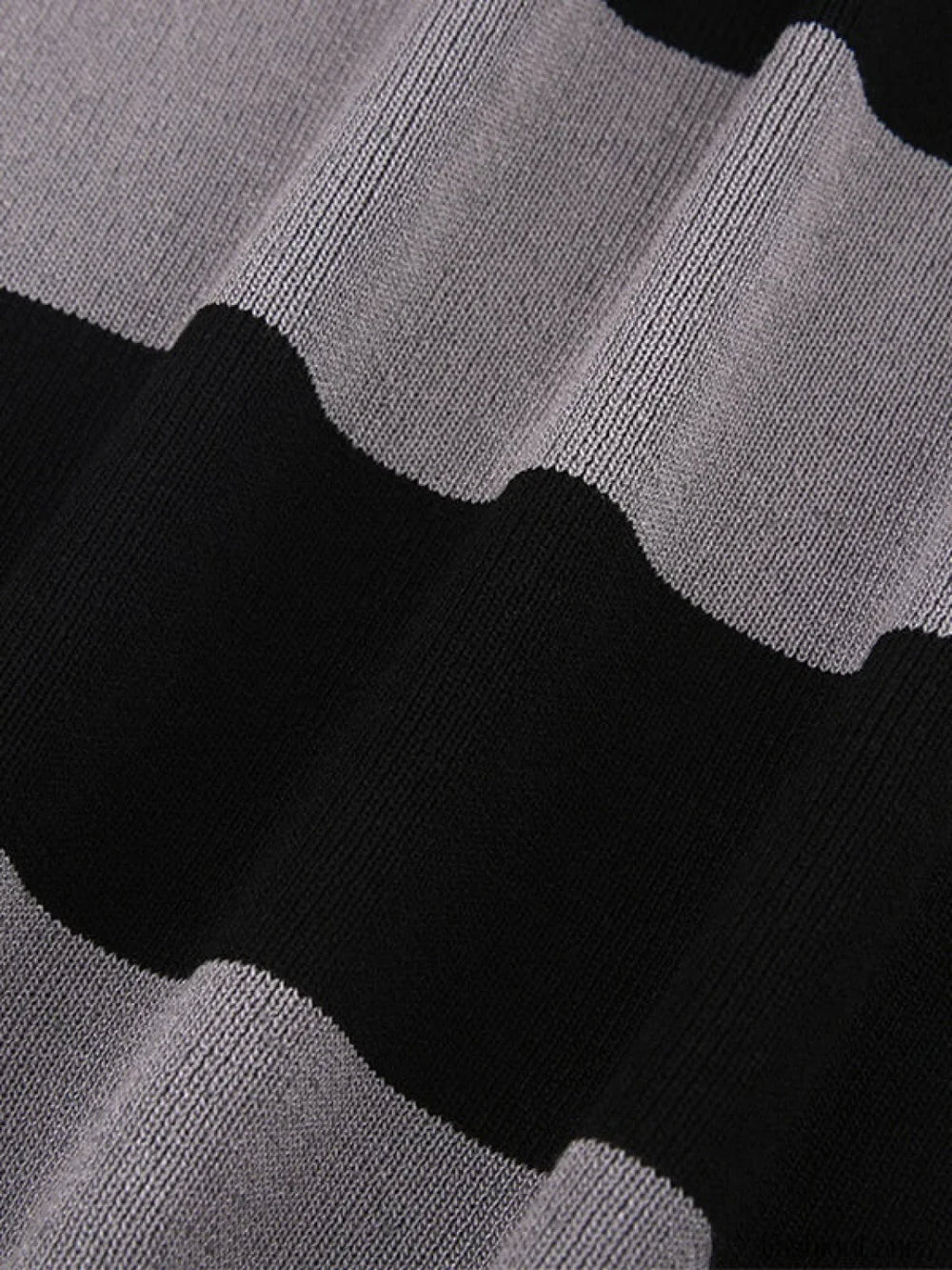 Off Shoulder Long Sleeve Striped Knit Mini Dress Mini Dresses