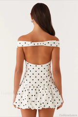 Off-Shoulder Peplum Mini Dress