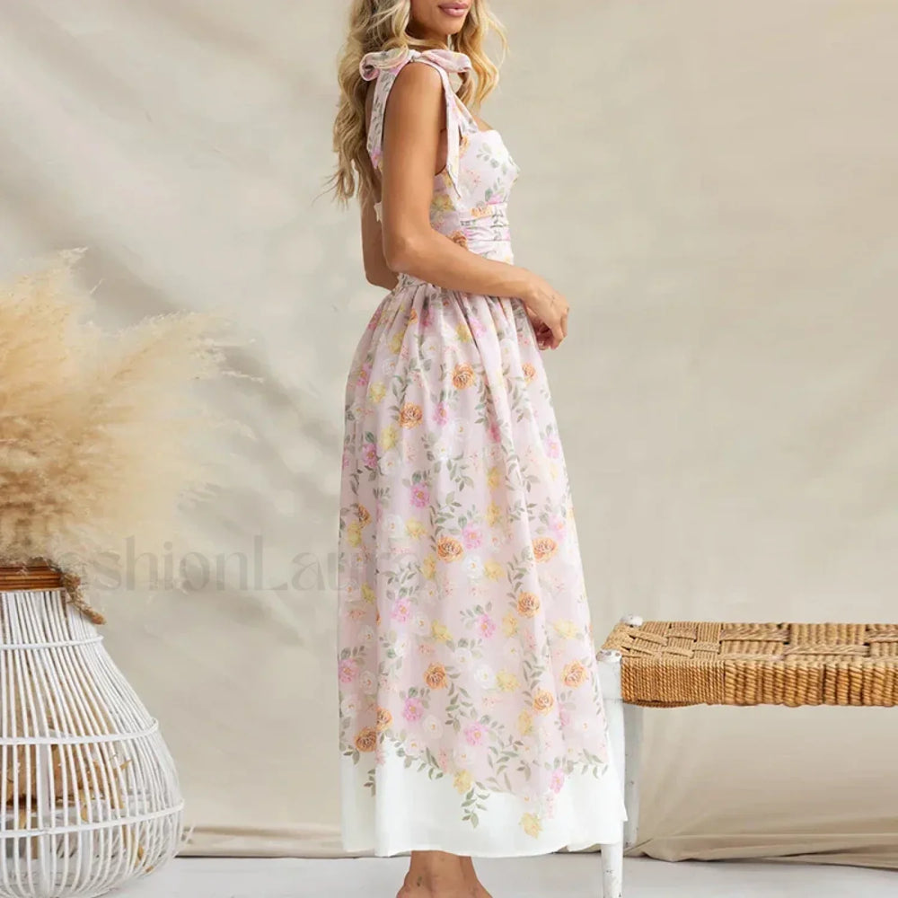 Off Shoulder Pleated Floral Dress