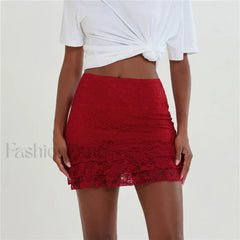 Office Lace High Waist Skirt
