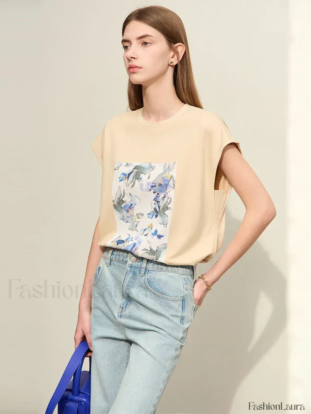 Oil Painting Floral T Shirt