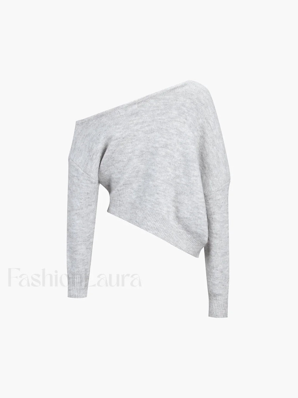 One Shoulder Asymmetric Sweater Sweaters