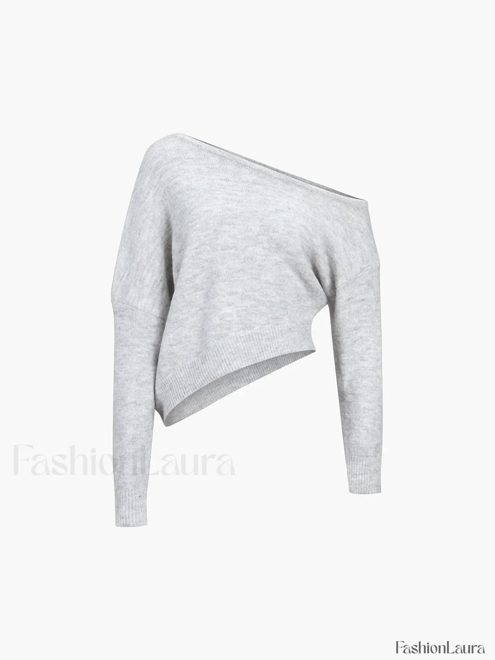 One Shoulder Asymmetric Sweater Sweaters