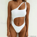 One Shoulder Trikini High Cut One Piece