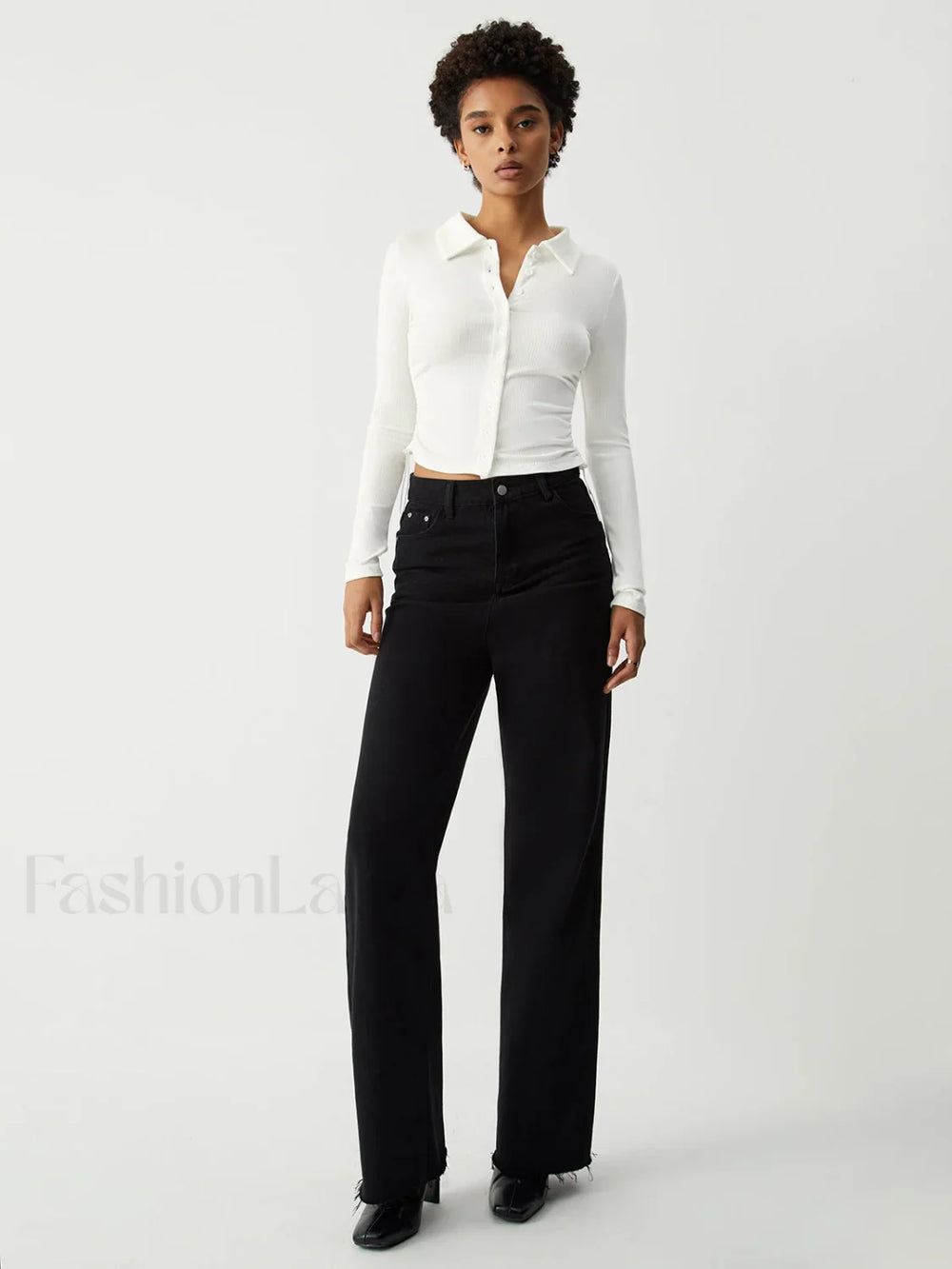 Open Collar Ruched Trendy Long Sleeve Shirt T Shirts