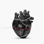 Original Metal Binding Shoulder Dark Sexy Style Heart Punk Chain Gothic Bag Black