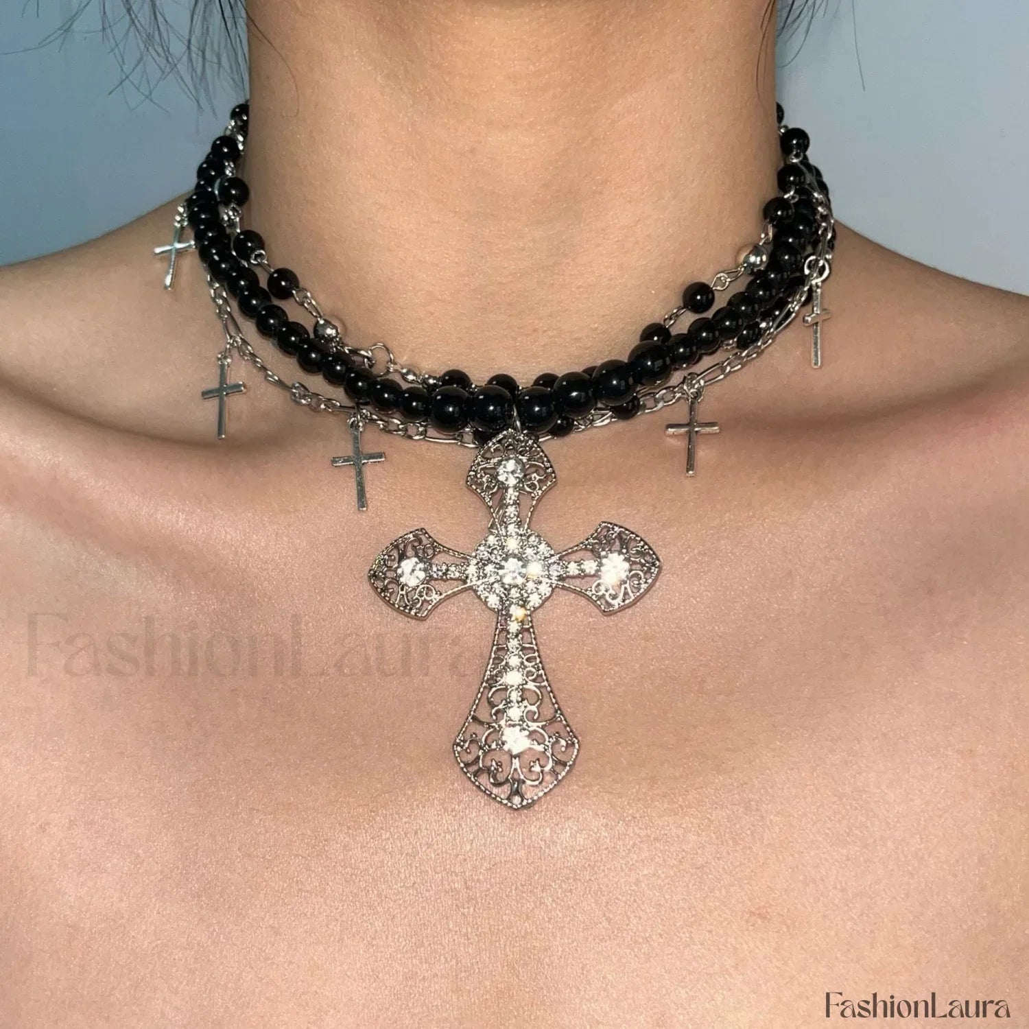 Original Sweet Cool Layered Necklace SILVER