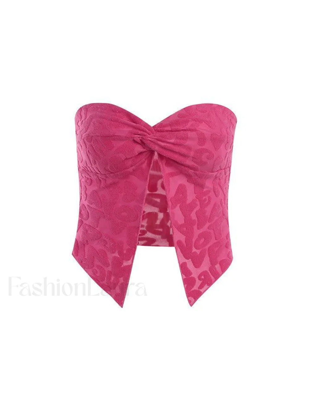 Patchwork Knitted Bandeau Top Tops&Tees