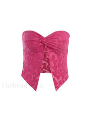 Patchwork Knitted Bandeau Top Tops&Tees