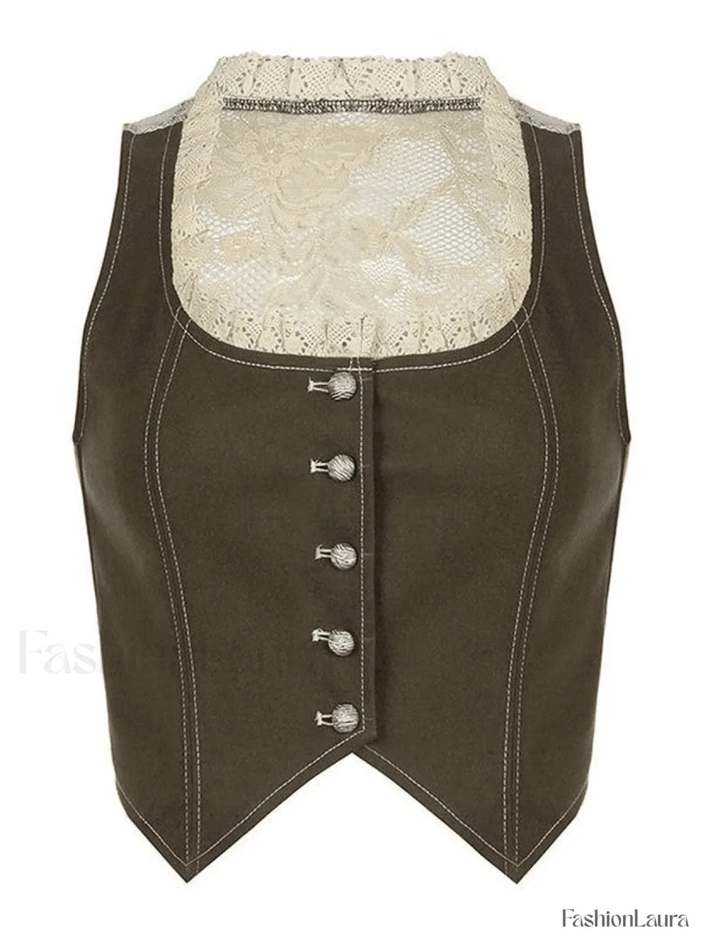 Patchwork Lace Corset Top Tops&Tees