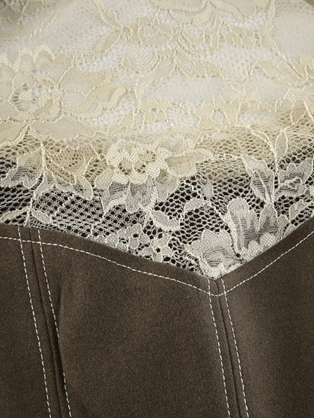 Patchwork Lace Corset Top Tops&Tees