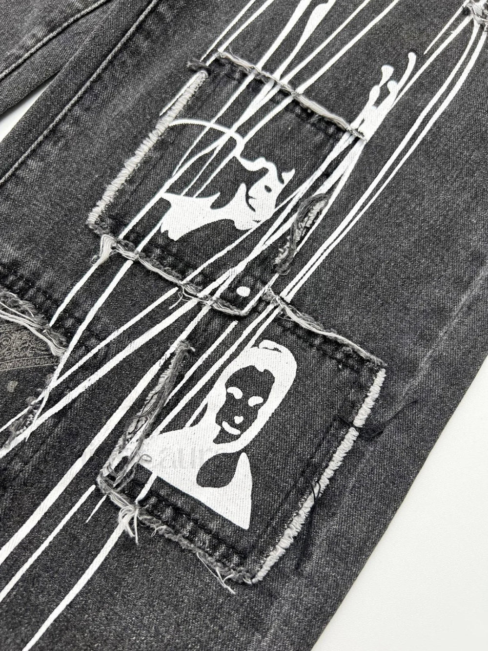 Patchwork Paisley Print Boyfriend Jeans Boyfriend Jeans