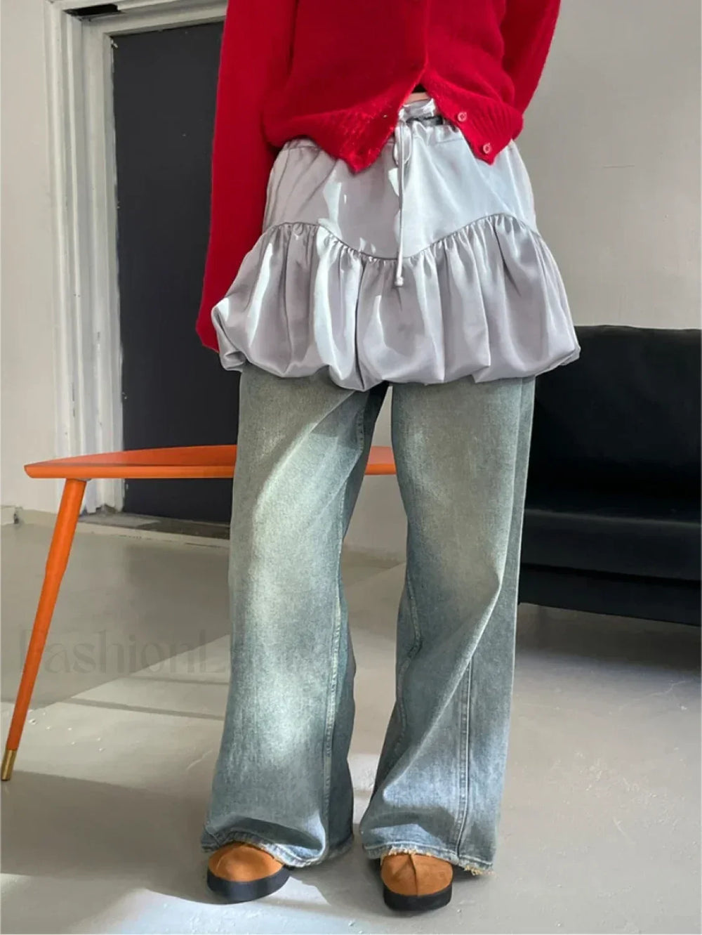 Patchwork Silk Tutu A line Skirt