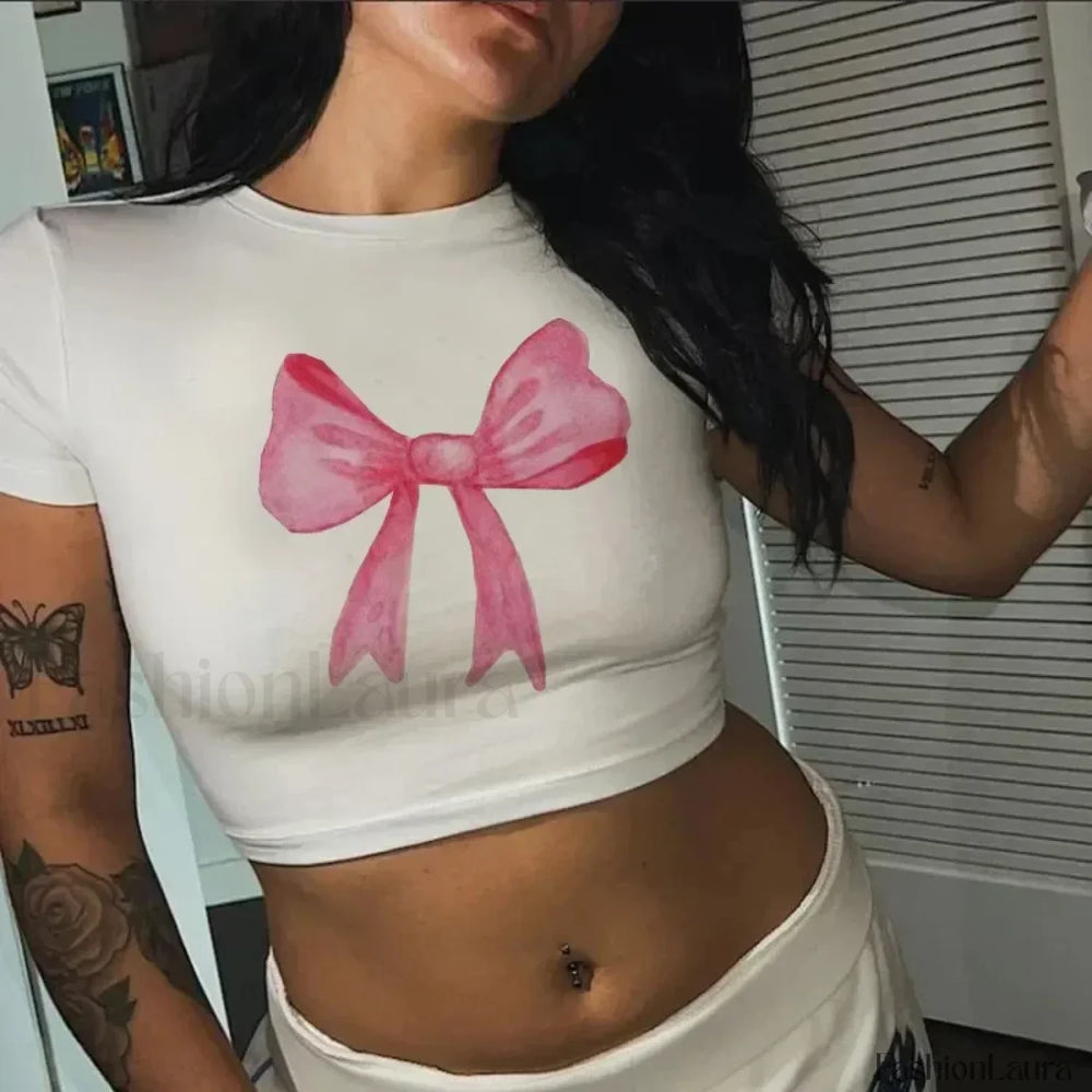 Pink Bow Tie T Shirt