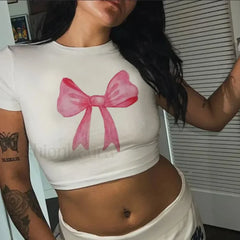Pink Bow Tie T Shirt