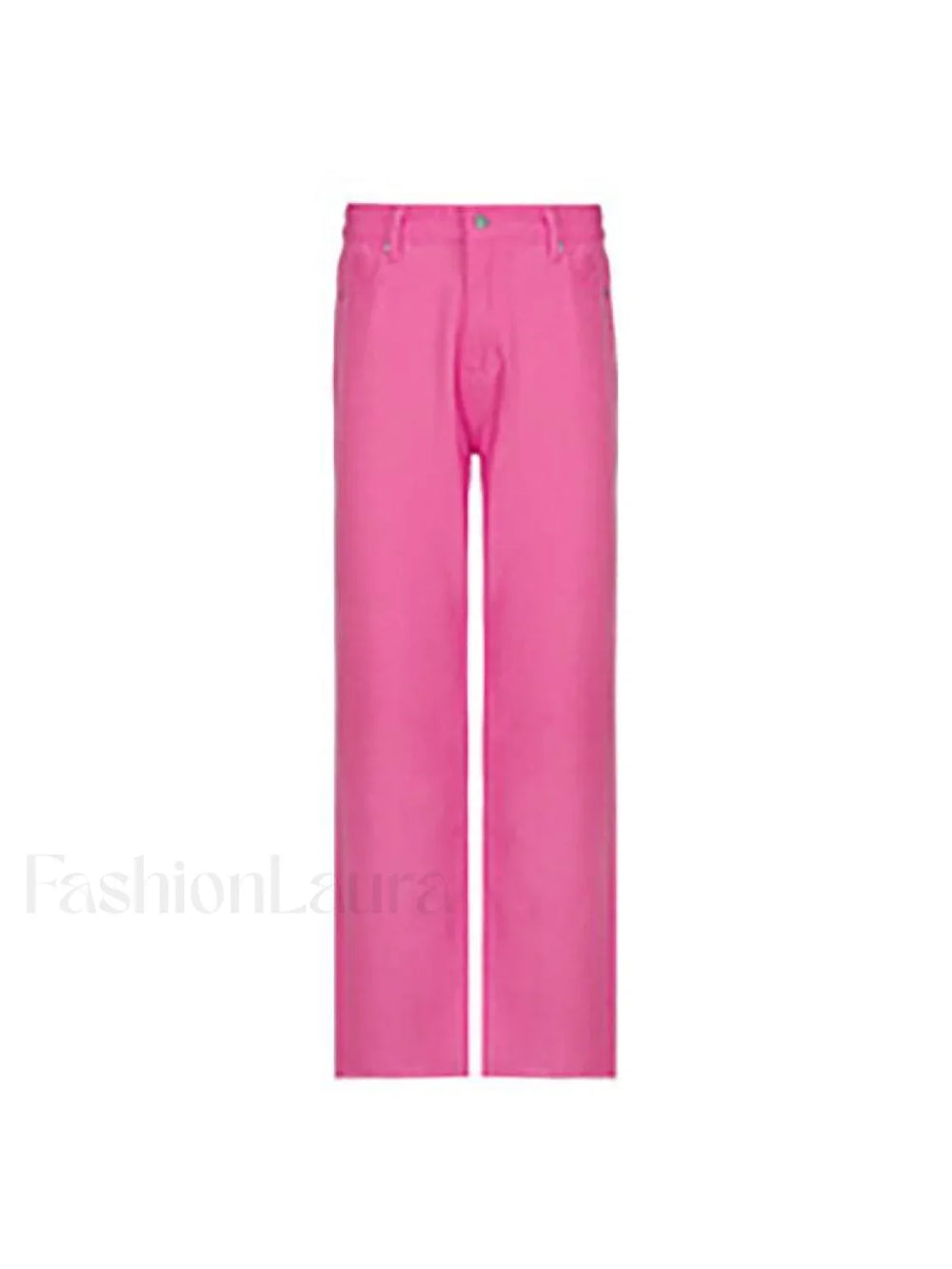 Pink Casual Relaxed Boyfriend Jeans Jeans