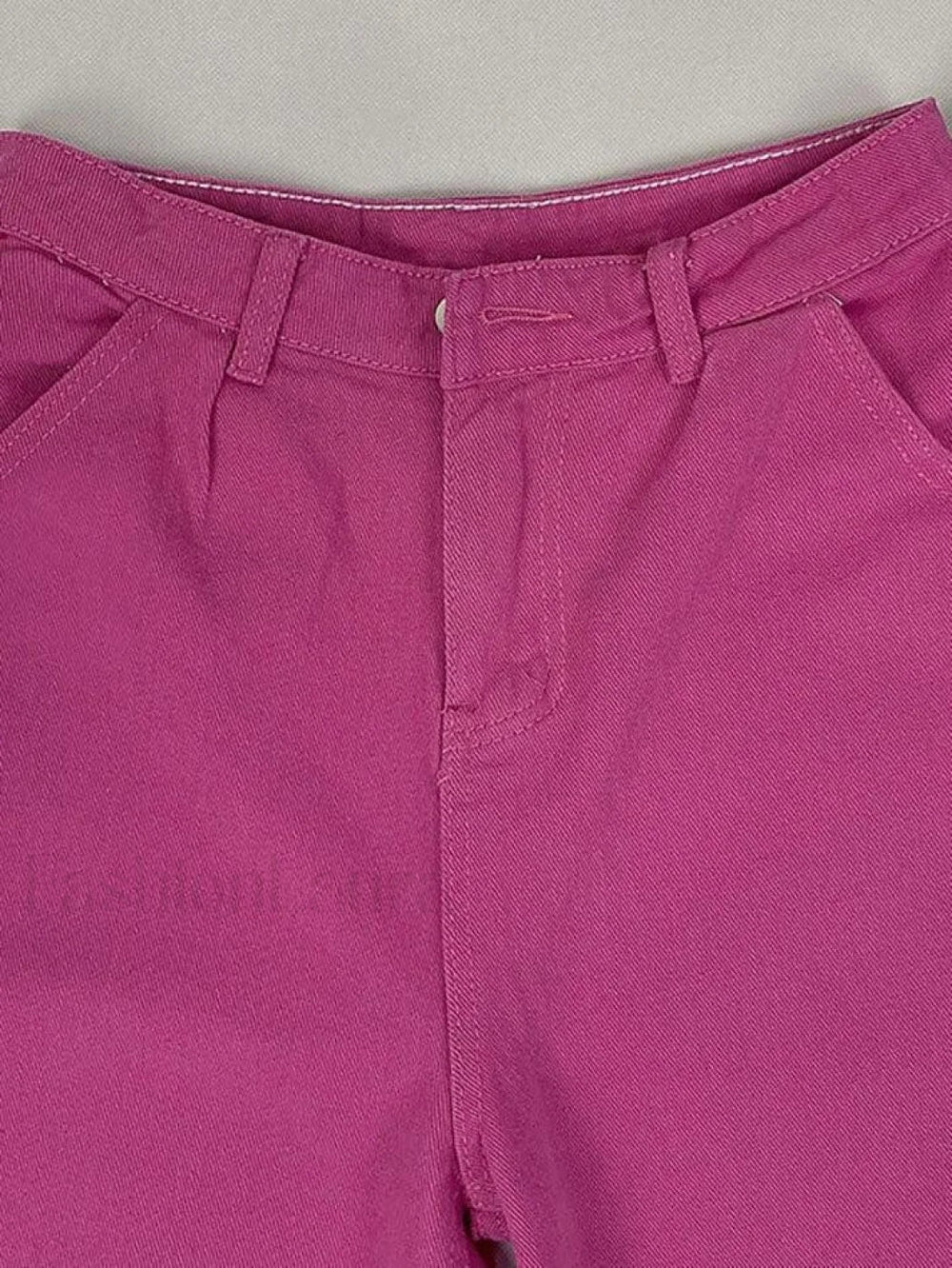 Pink Casual Relaxed Boyfriend Jeans Jeans