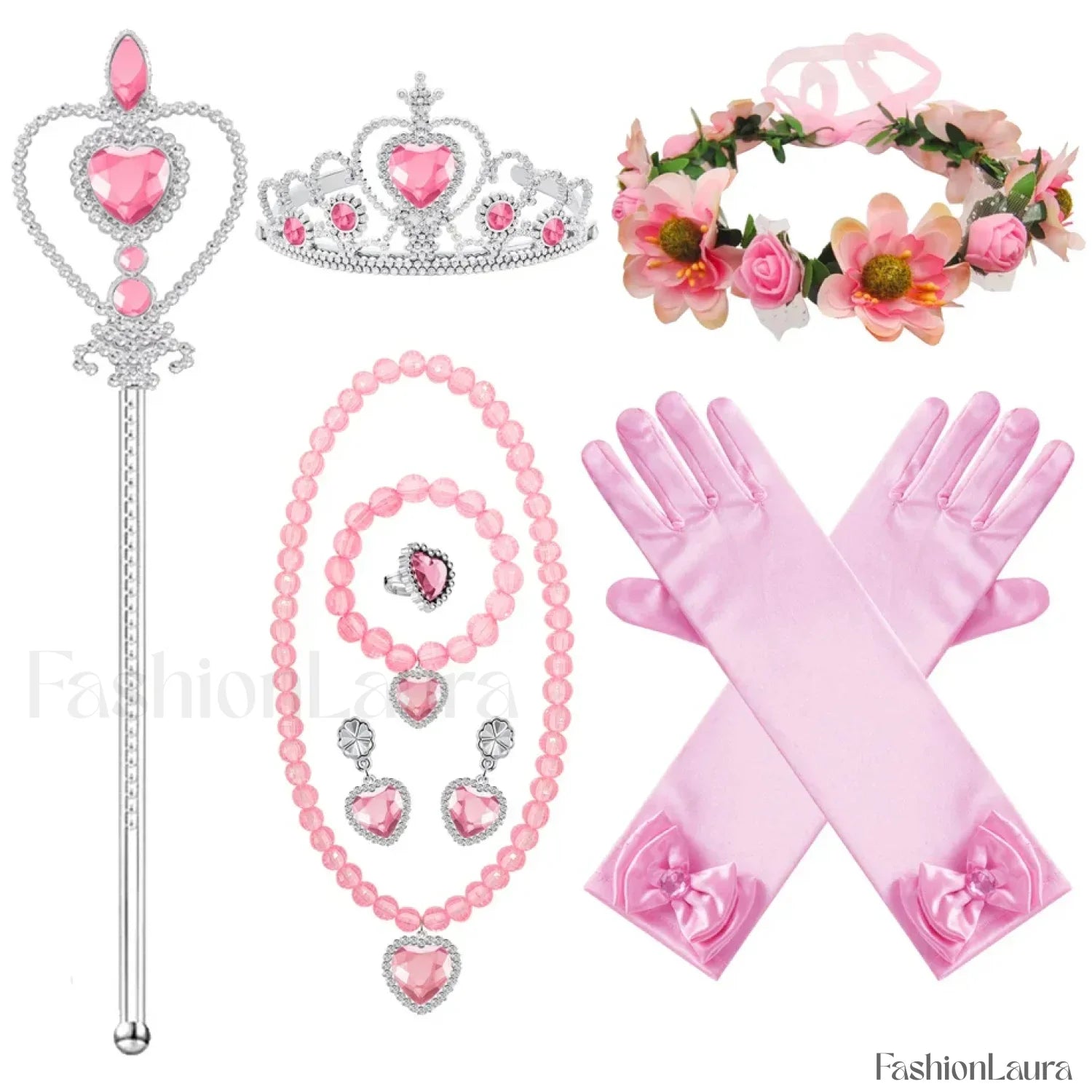 Pink Party Kid Elegant Spring Princess Sleeping Beauty Birthday Autumn Cosplay Aurora Costume 2Y Tag 100 / Accs 02