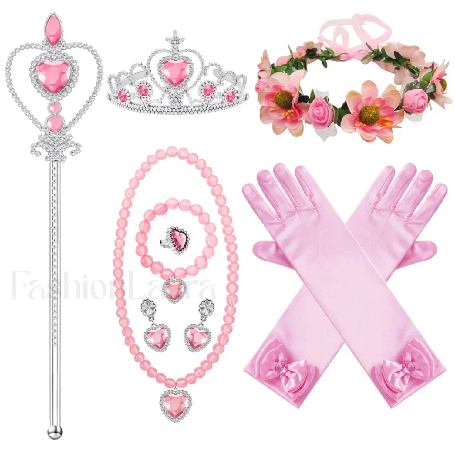 Pink Party Kid Elegant Spring Princess Sleeping Beauty Birthday Autumn Cosplay Aurora Costume 2Y Tag 100 / Accs 02