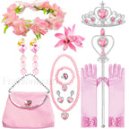 Pink Party Kid Elegant Spring Princess Sleeping Beauty Birthday Autumn Cosplay Aurora Costume 2Y Tag 100 / Accs 04