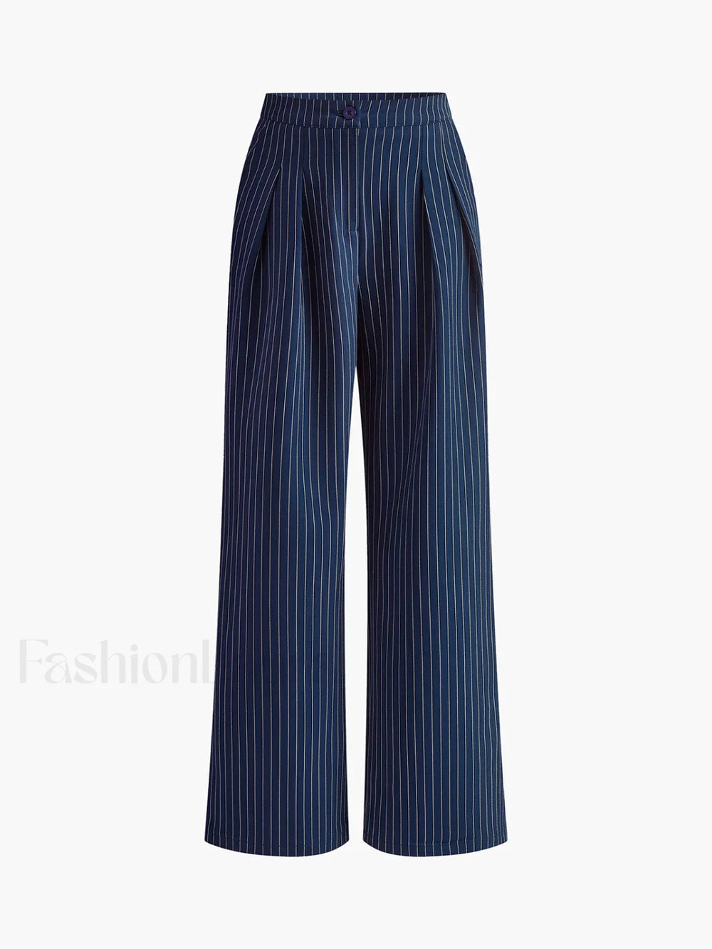 Pinstripe Pleated Wide Leg Pants Pants
