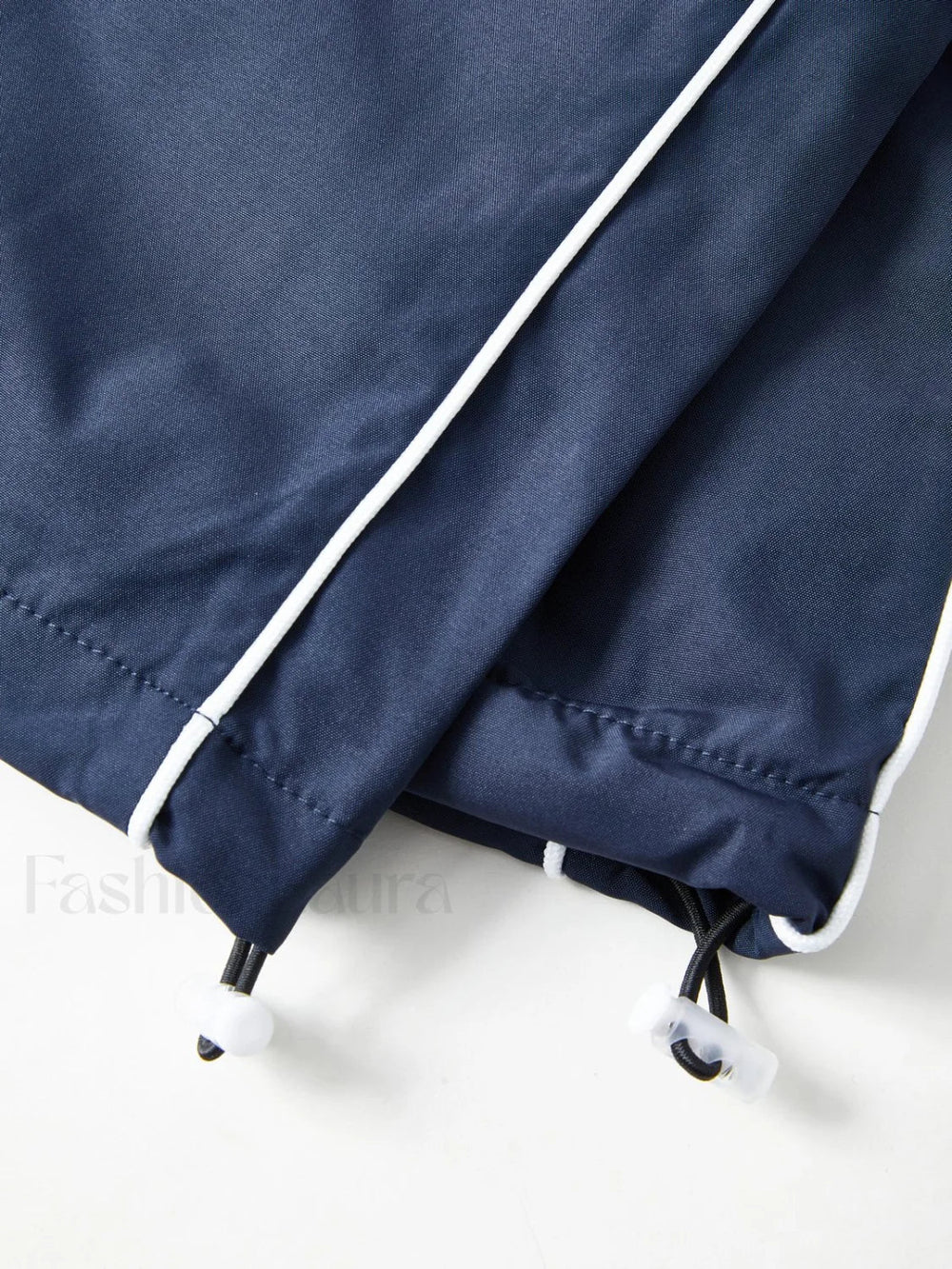 Piping Detail Wide Leg Track Pants Wide Leg Pants