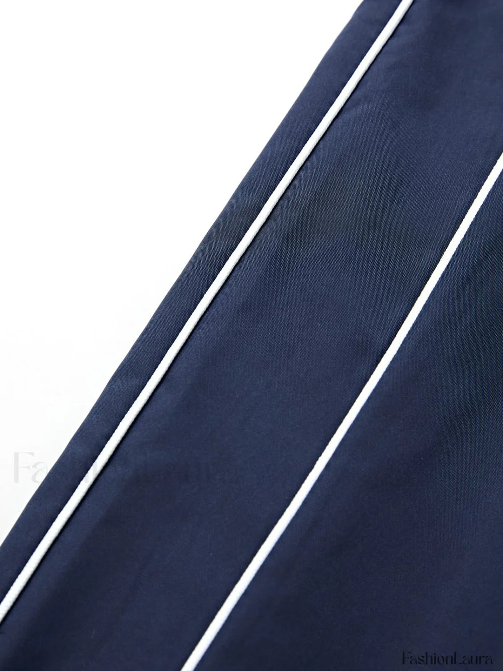 Piping Detail Wide Leg Track Pants Wide Leg Pants