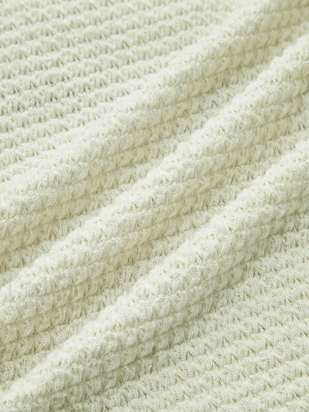 Plain Waffle Slim Sweater T Shirts