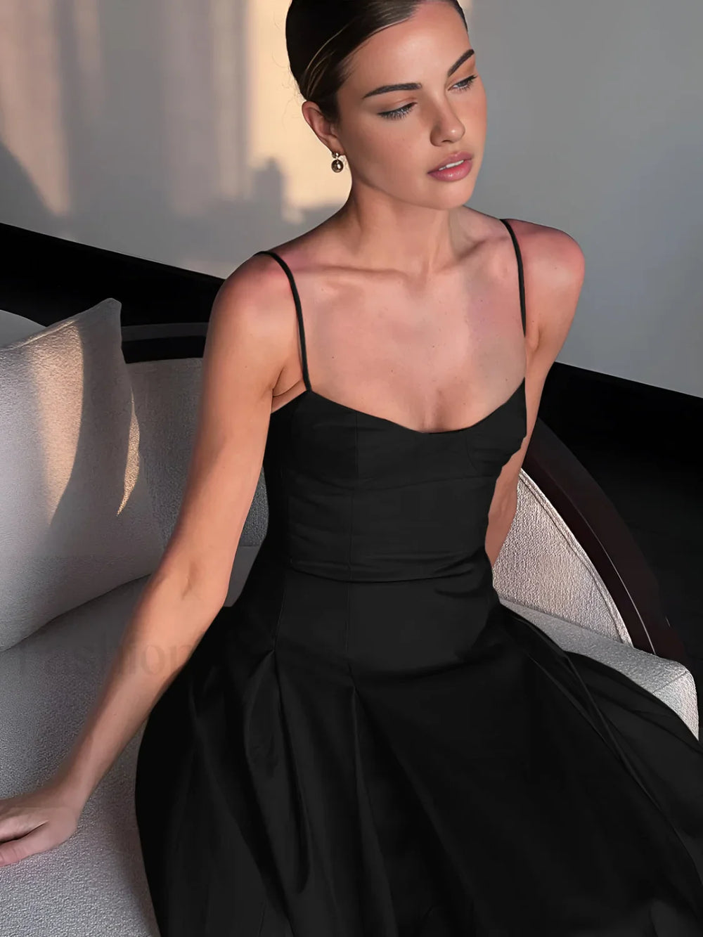 Pleated Cami Long Dress Dresses